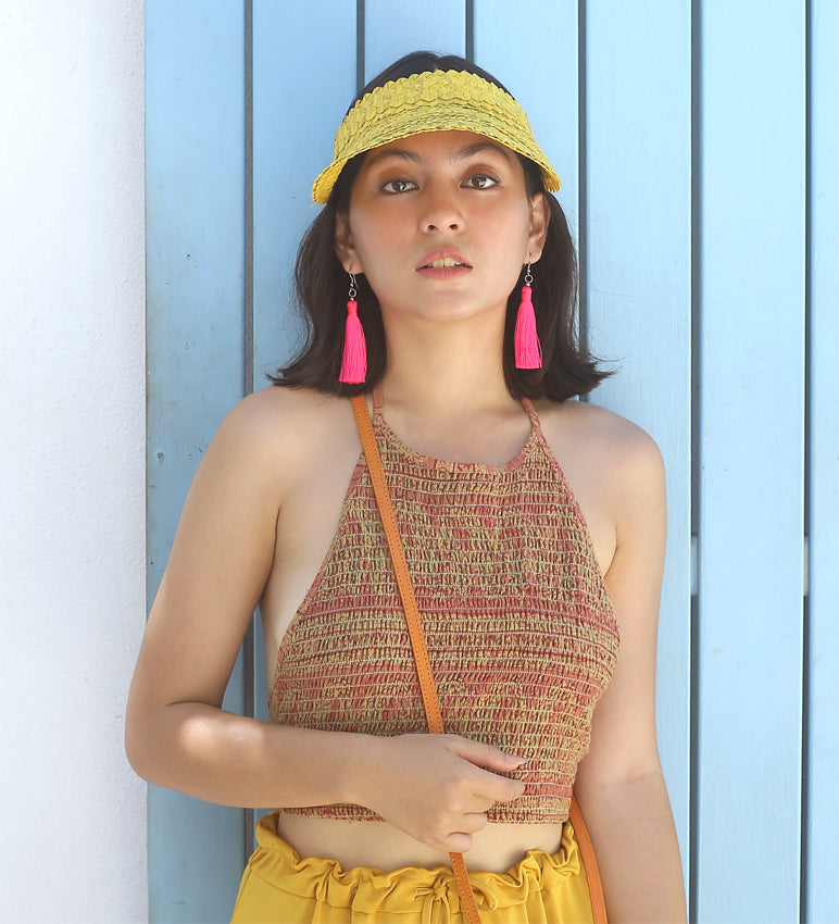 Palm Visor Hat - Turmeric Yellow