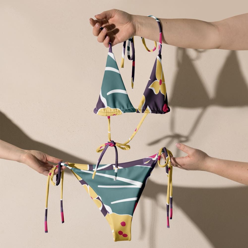 Recycled String Bikini – Tropical Drift