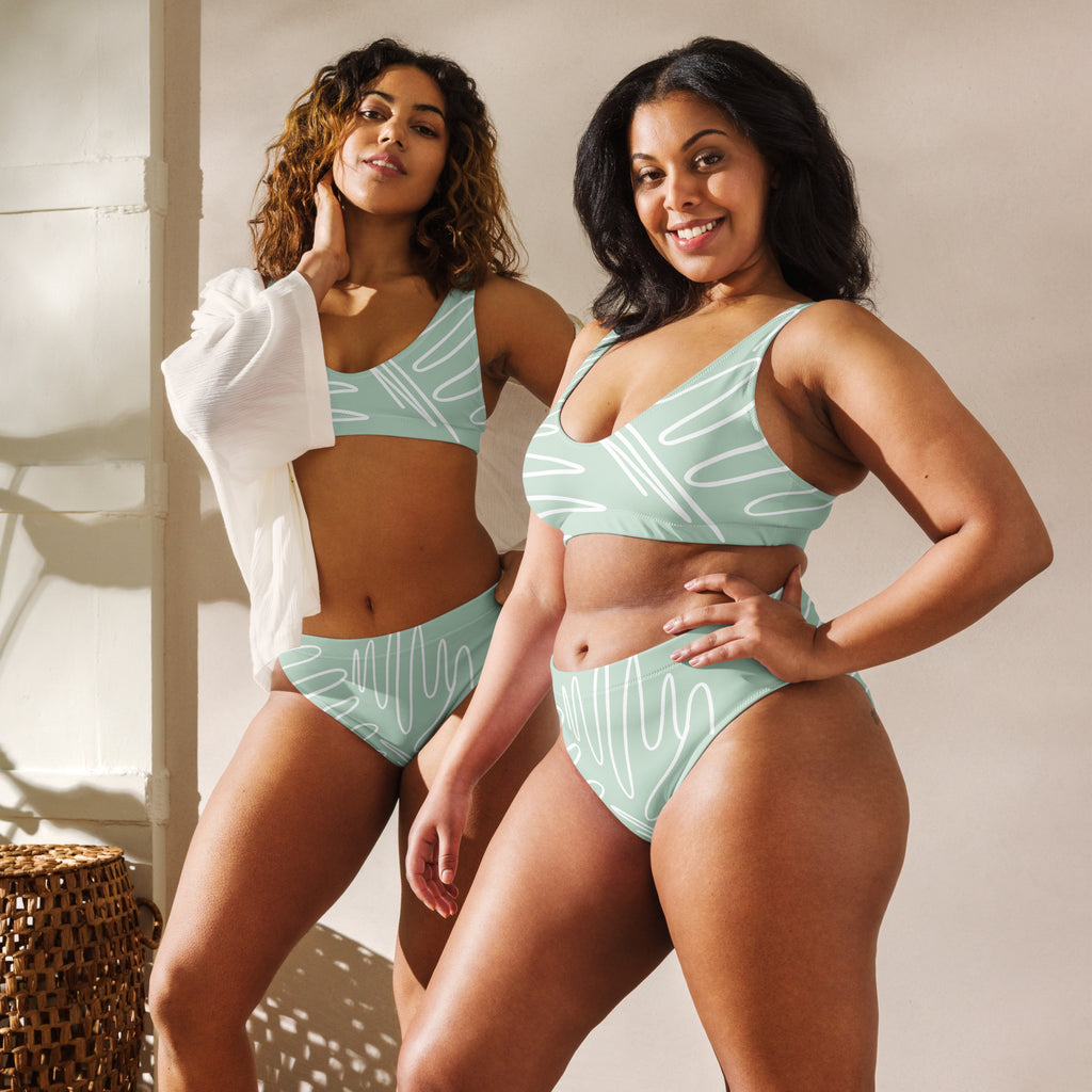 Surf-Inspired Bikini Set – Mint Wave