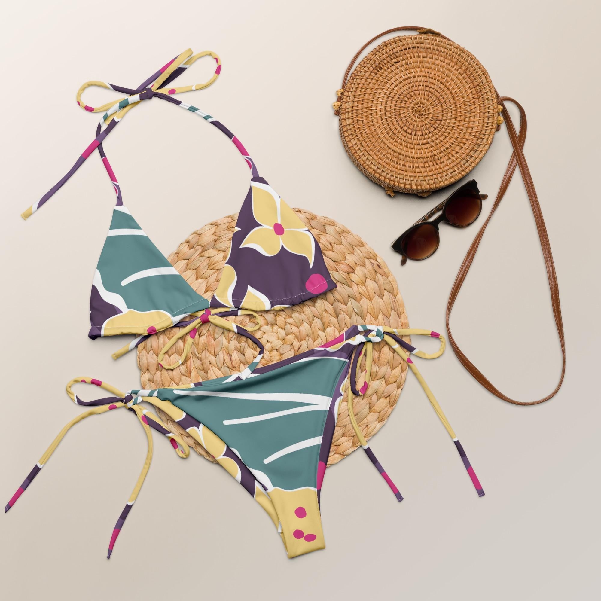 Recycled String Bikini – Tropical Drift