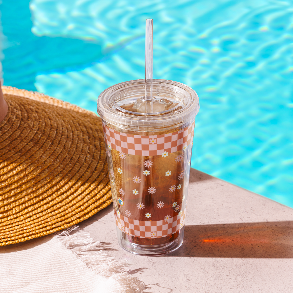 Clear Plastic Tumbler – Beach Day