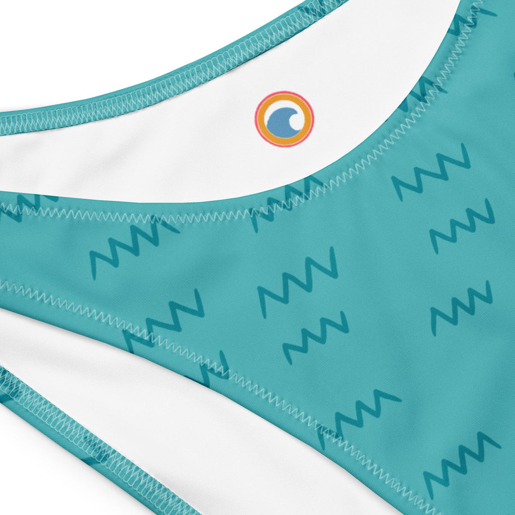 Wave Print Bikini Set – Turquoise Wave
