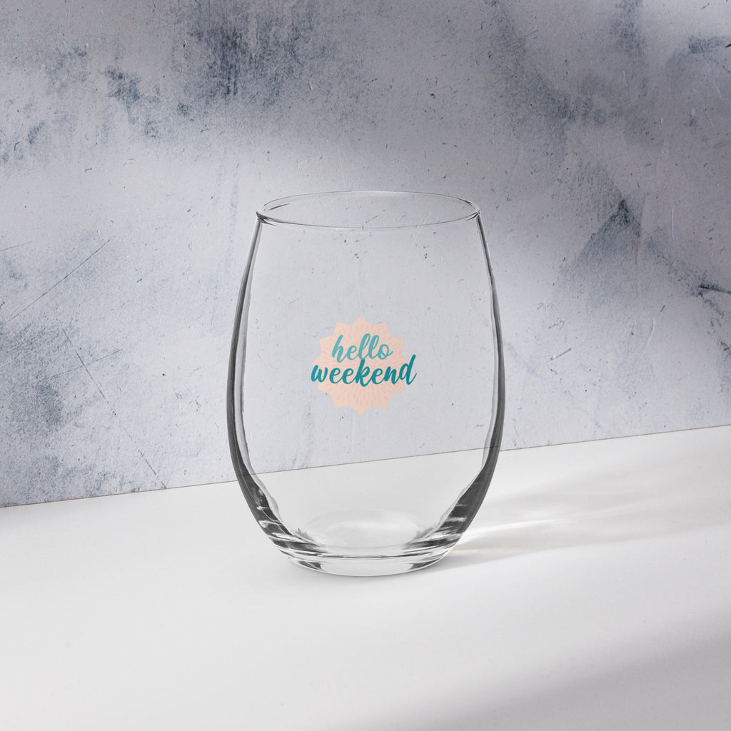 Stemless Wine Glass – Hello Weekend