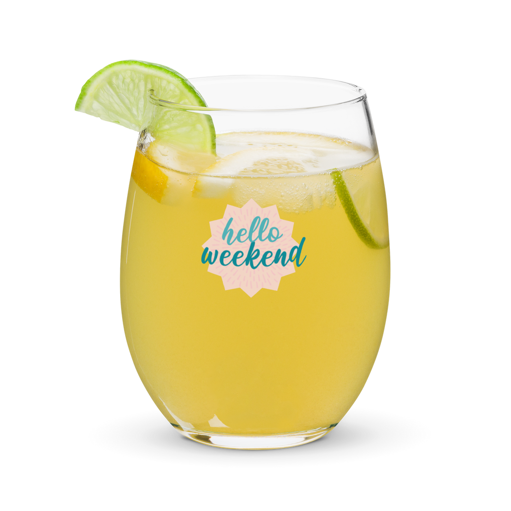 Stemless Wine Glass – Hello Weekend